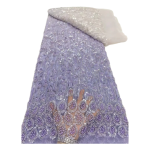 Bridal Luxury Handmade French Beaded Fabric Sequins Crafts Lace For Wedding Dress Cloth Materials