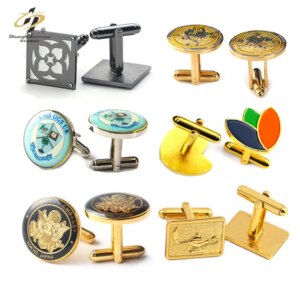Personalized Supplier Custom Logo Metal Cuff Links And Tie Clip Men’s Suit Shirt Cufflinks For Men With Box Packing