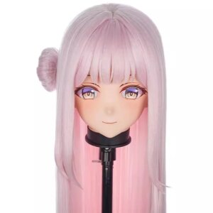 Full headband lockHandmade Customize Cartoon Character BJD Cosplay Kigurumi Mask Resin Japanese Anime Kigurumi Masks