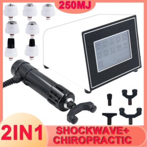 2IN1 Shockwave Therapy Machine Relieve Shoulder Back Pain Muscle Massage Fatigue Relaxation Health Care Shock Wave 250MJ