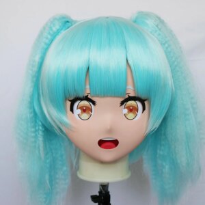 (RB20247)Customize Full Head Quality Handmade Female/Girl Resin Japanese Anime Cartoon Character Kig Cosplay Kigurumi Mask