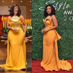 Elegant Gold Mermaid Prom Dresses For Black Girls Plus Size African Evening Dress Beaded Celebrity Birthday Party Customized