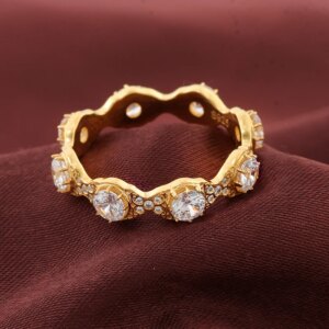 Provence Engagement Rings 10K14K18KGold DEF/VS Lab Grown Diamonds Rings for Women full band Classic Finger Personalized Custom