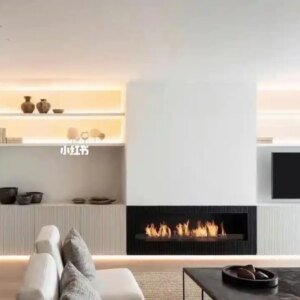 tuya wifi bio kamin electric rectangular stainless steel bioethanol burner remote ethanols fireplace insert