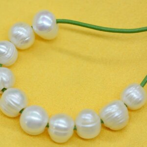 White 300pcs 2mm Big Hole 10mm Loose Freshwater pearl beads For Leather Jewelry