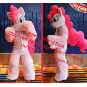 New EVA Material Helmet Pink Pony Mascot Costume Movie Props Performance Cartoon Set Halloween Birthday Party Cosplay 472
