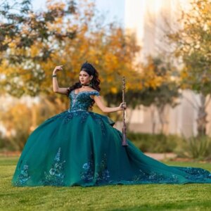 Customized Shiny blackish green Off Shoulder Quinceanera Dress Tull crystal applique Crystal vestidos de 15 Quinceanera