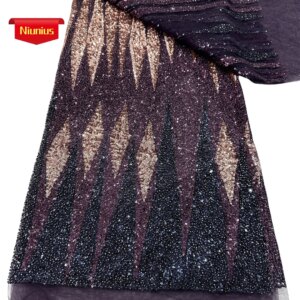 2025Latest Best Quality Mixed colors Luxurious Soft Mesh lace With Lots Stones Fabric For Wedding Evening Dresses NN1852_Z