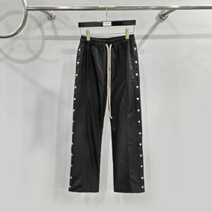 Niche Designer Style Men’s Pants American High Street Breasted Summer Thin Loose Straight Quick-Drying Casual Long