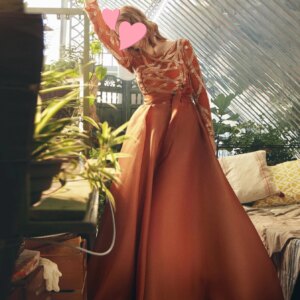 Fortunate Evening Elegant Vintage Sweet Orange Sequins A-Line Ribbon Customize Formal Occasion Prom Dress Evening Party Gowns