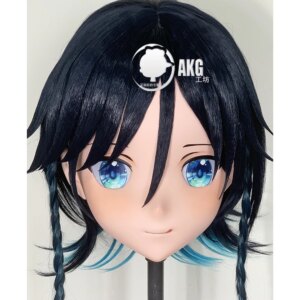 (AL10)Customize Character Crossdressing Female/Girl Resin Full/Half Head With Lock Anime Cosplay Japanese Animego Kigurumi Mask