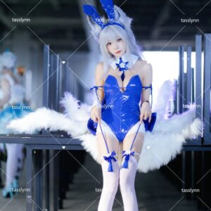 Shinano Cosplay Costumes Blue Azur Lane Bunny Girls Halloween Costumes for Women Cute Shinano Bunny Suit