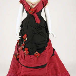 Late 1870s Victorian Afternoon Dress Women Victorian Gothic Vampire Bridal Dress Princess Evening Ball Gown