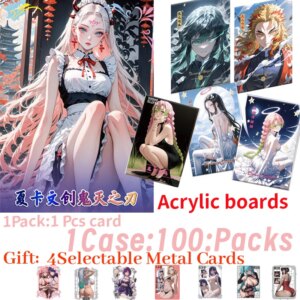 XiaKa DS Demon Slayer Color Paper A6 Acrylic Boards Nezuko Shinobu Anime Kimetsu Yaiba Booster Box Tcg Card Toy Hobbies Gifts