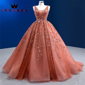Charming Tulle Beading V Neck Evening Dress 2023 New Illusion Sleeveless Formal Ball Gowns Robes De Soirée Custom ZX56