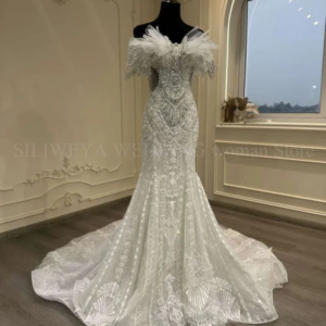 Gorgeous Off The Shoulder Tassles Prom Dresses Mermaid Appliques Beading Floor Length Lace Formal Party Occasions Evening Gowns