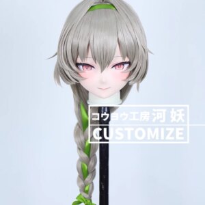 C-101122 Customize Full Head Resin Cartoon Cosplay Japanese Character Anime Role Play Crossdress Kigurumi Mask With Back Shell