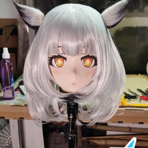(X-KM234)Quality Handmade Female/Girl Resin Japanese Cartoon Character Animego Cosplay Kigurumi Mask Crossdresser