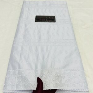 2024 Soft Egyptian Cotton Lace For Men and Women Polished African Voile Fabric High quality 5 yards Nigerian Dubai White Swiss