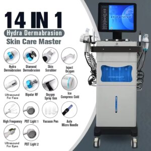 Beauty Equipment Portable 14 in 1 H2o2 Water Oxygen Jet Peel Diamond Derm4abrasion Machine Skin Care Device itembeauty clean