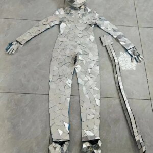 performance Mirror girls Costume Show Cosplay Party outfit Animal Face mask Cosplay Glass Cat cloth