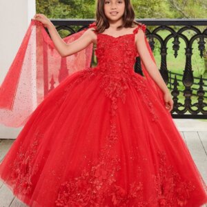 Red Mini Quinceanera Dresses Ball Gown Tulle Appliques Flower Girl Dresses For Weddings Pageant Dresses Baby Customized