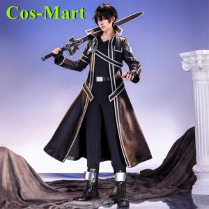 Cos-Mart Sword Art Online Kirigaya Kazuto Kirito Cosplay Costume SAO Activity Party Role Play Clothing Game Men’s Wear