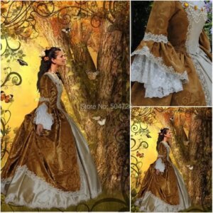 Customer-made Victorian Dress1860S Scarlett Civil War Southern Belle dress Marie Antoinette dresses US4-36 R009