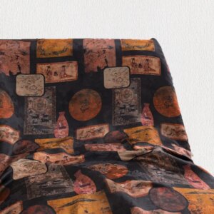 High Quality Real Silk 50momme Floral Jacquard Satin Fragrant Cloud Yarn Fabric Spinning Clothing Cheongsam Top DIY