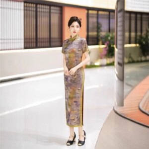 New cheongsam Chinese style elegant temperament long performance
