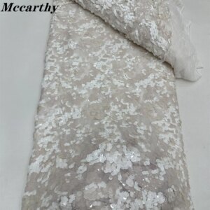 French Sequined Lace Fabric 2024 High Quality Luxury Nigerian Mesh Tulle African Lace Fabric Net Wessing Dress for Women