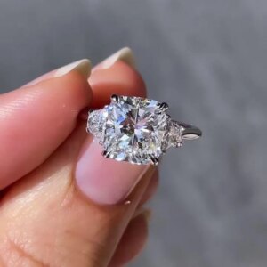 3.00tcw Cushion Cut EF VS Clarity 14K 18K Gold Lab Grown Diamond Engagement Ring CVD HPHT Lab diamond With IGI Certificate