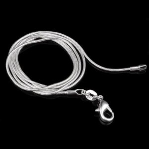 Wholesale 1000pcs 1.5mm Lobster Clasp silver plated Round snake chain Necklaces 18inch