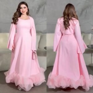 Customized Jiayigong Prom Chiffon Bow Christmas Trumpet Boat Neck Bespoke Occasion Gown Long Dresses