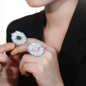 Flower Ring For Women Fine Jewelry 925Sterling Silver With Cubic Zirconia Female Gift Elegant Wedding Party Cute Romantic