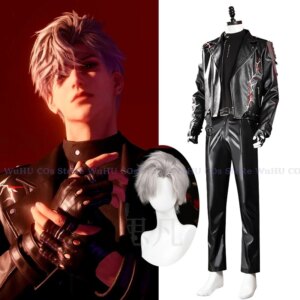 Game Love And Deepspace Leather Sylus Cosplay Costume Cos Qinche Sylus Wig Party Uniform Women Men Hallowen Play Role Clothes