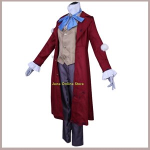 Identity V Anime Game Frederick Kreiburg Cosplay Costume Composer Wig Tailcoat Uniform Coat Adult Man Halloween Carnival Suit
