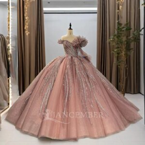 Shinny Bow 15 Dress Quinceanera Beaded Off The Shoulder Ball Gown Quince Dress Formal Occasion Gowns Customized vestidos 15 años