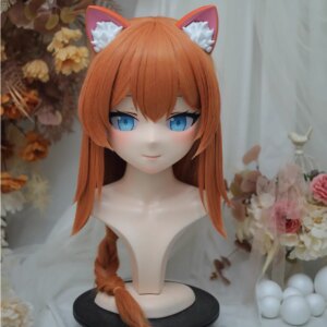 (NFD36–39)Customize Full Head With Lock Pretty Female/Girl Japanese Animego Character Kig Cosplay Kigurumi Mask Crossdress Doll