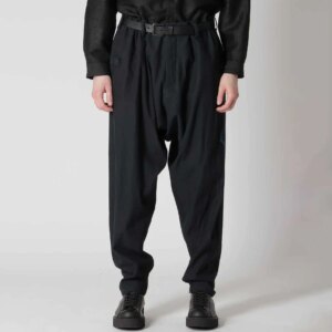 YOJI OOAK original design pure cotton design sense printed casual pants denim drawstring belt casual pants men