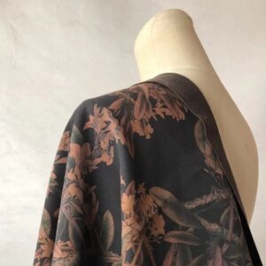 Elastic Heavy Silk Natural Real Gambiered Guangdong Cloth Buttercup Fabric Chinese Retro Bed Cover