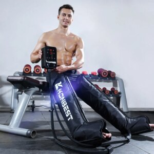 6 Chambers Rechargeable Therapy Pressure Air Compression Recovery Boots Foot Leg Massage Machine for Sports Recovery