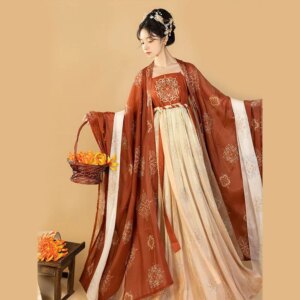 Women’s Han Chinese Clothing Cheko Skirt Traditional Brocade Full Set of Dynasty Ancient Costume Recovery Spring New Suit