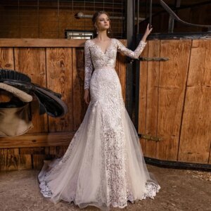Sexy Appliqué Wedding Dress 2024 Charming Deep V Neck Bridal Gown Romantic A-Line Floor Length Gowns Vestidos De Novia