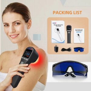 880mW Infrared Laser Therapy Device Instrument Physiotherapy for Frozen Shoulder Cure Nerve Pain Relief With 4x808nm+16x650nm