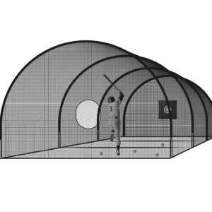 Baseball Softball Hitting Cage and Frame Backyard Training Equipment Freestanding Portable Batting Cage Pitching Practice Net