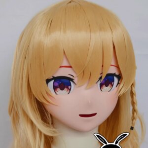 (RB0442)Customize Lockable Full Head Resin Cartoon Cosplay Japanese Character Anime Role Play Kigurumi Mask With Back Shell