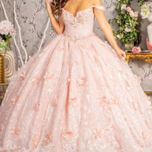 Pink Shiny Princess Quinceanera Dresses Off The Shoulder Sequin Appliqued Bow Flower Beads Tull Sweet 16 Dress Ball Gown Vestido