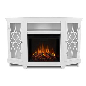 Corner Electric Fireplace TV Stand with Realistic Flames and Heater Fits TVs up to 55″ Remote Control and Multiple Timer