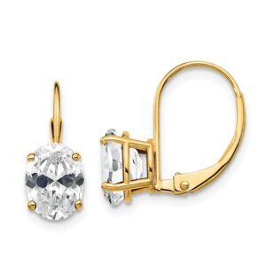 14k 8×6 Oval Leverback Earring Mounting